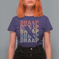 Snowmobile Braaap T Shirt For Women Retro Snowcross Snow Sled Winter Sport - Wonder Print Shop