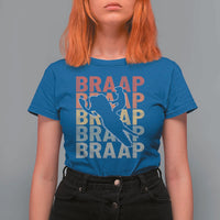 Snowmobile Braaap T Shirt For Women Retro Snowcross Snow Sled Winter Sport - Wonder Print Shop