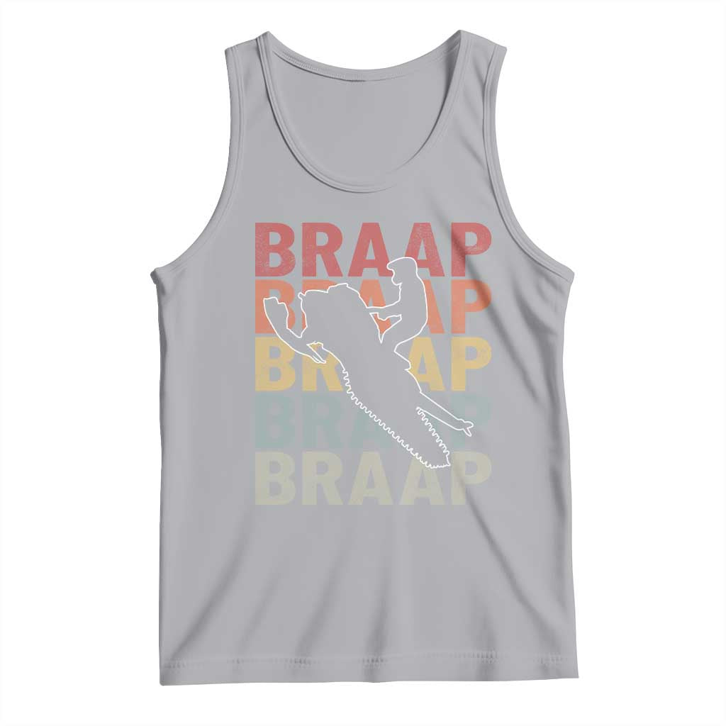 Snowmobile Braaap Tank Top Retro Snowcross Snow Sled Winter Sport - Wonder Print Shop