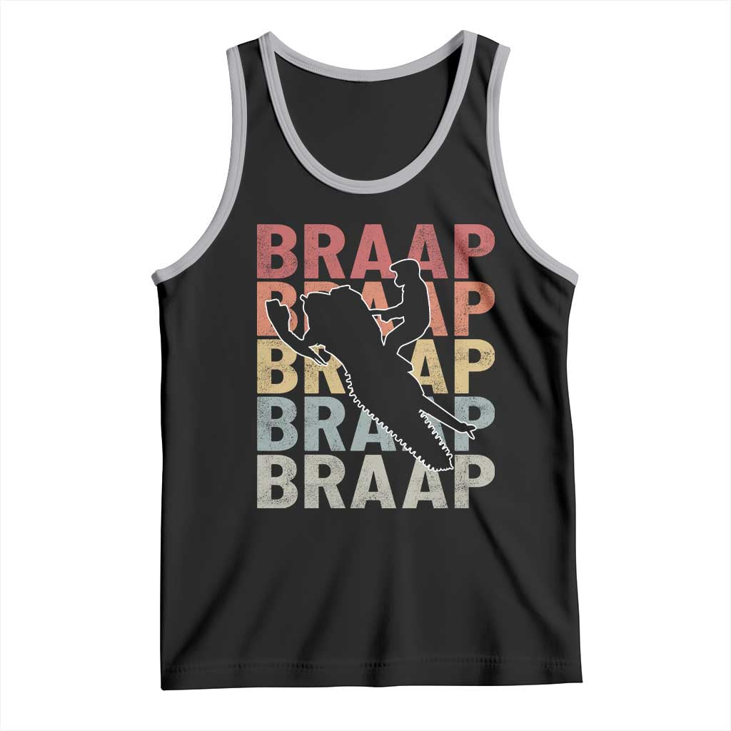Snowmobile Braaap Tank Top Retro Snowcross Snow Sled Winter Sport - Wonder Print Shop