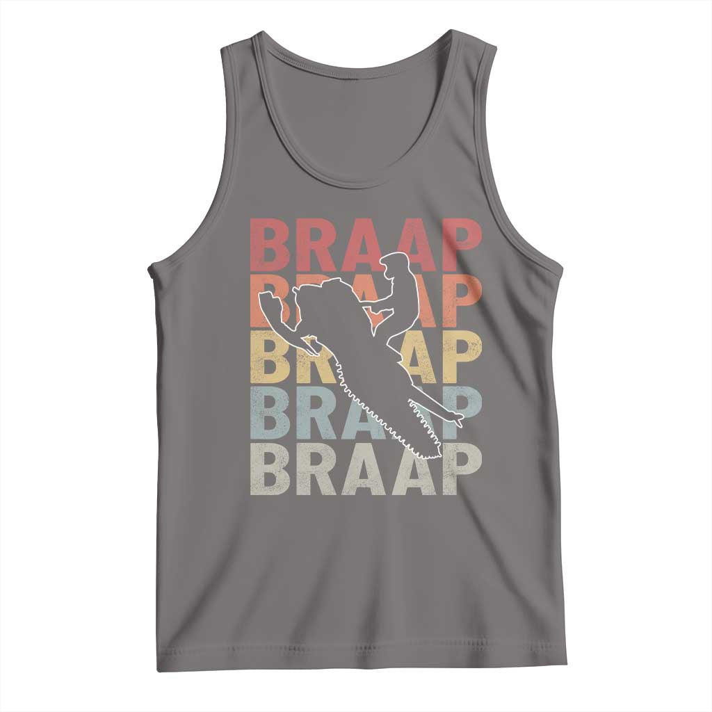 Snowmobile Braaap Tank Top Retro Snowcross Snow Sled Winter Sport - Wonder Print Shop