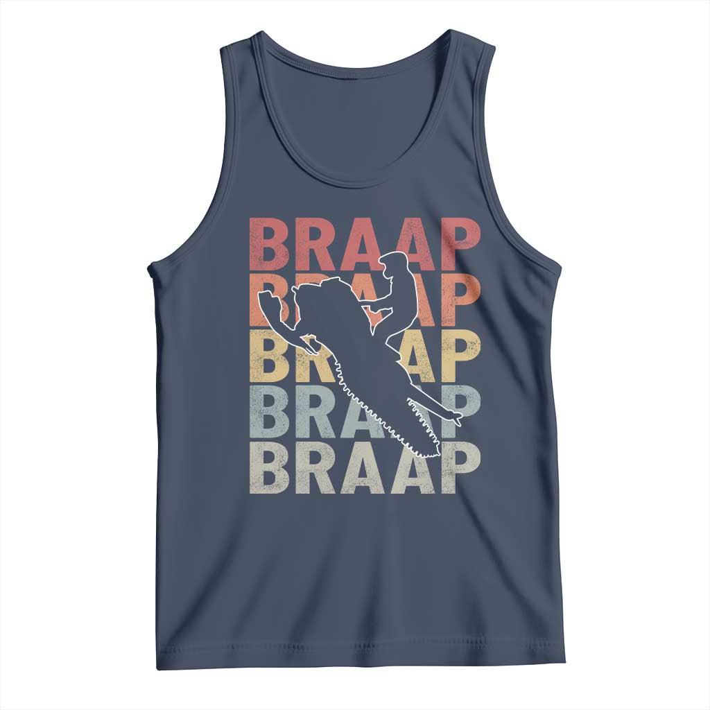 Snowmobile Braaap Tank Top Retro Snowcross Snow Sled Winter Sport - Wonder Print Shop