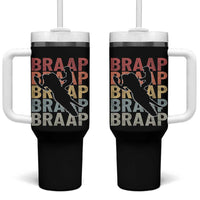Snowmobile Braaap Tumbler With Handle Retro Snowcross Snow Sled Winter Sport - Wonder Print Shop