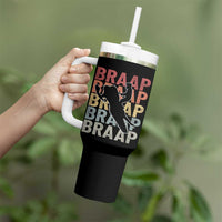 Snowmobile Braaap Tumbler With Handle Retro Snowcross Snow Sled Winter Sport - Wonder Print Shop