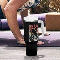 Snowmobile Braaap Tumbler With Handle Retro Snowcross Snow Sled Winter Sport - Wonder Print Shop