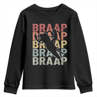 Snowmobile Braaap Youth Sweatshirt Retro Snowcross Snow Sled Winter Sport - Wonder Print Shop