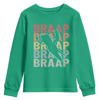Snowmobile Braaap Youth Sweatshirt Retro Snowcross Snow Sled Winter Sport - Wonder Print Shop