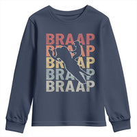 Snowmobile Braaap Youth Sweatshirt Retro Snowcross Snow Sled Winter Sport - Wonder Print Shop