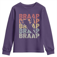 Snowmobile Braaap Youth Sweatshirt Retro Snowcross Snow Sled Winter Sport - Wonder Print Shop