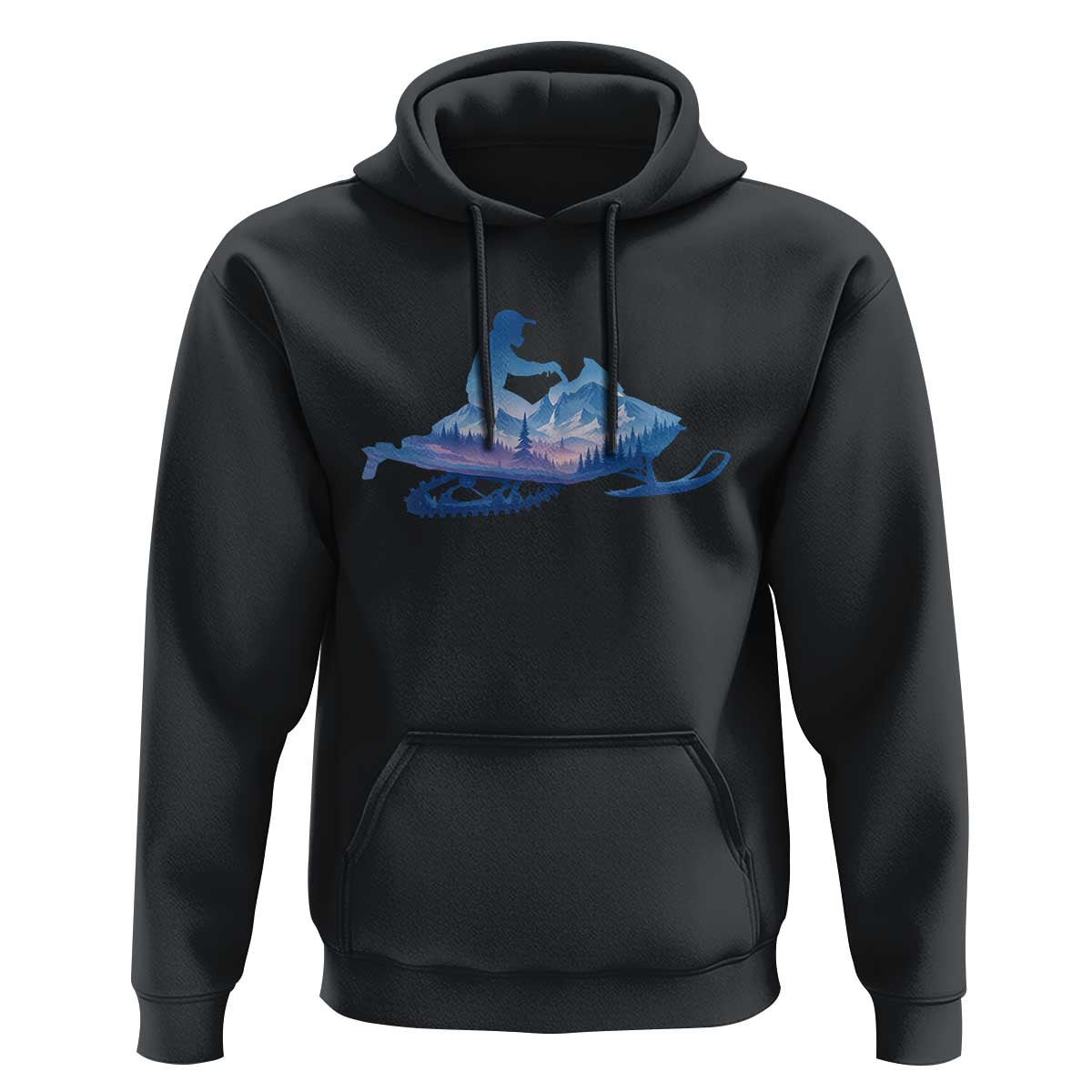Snowmobile Snow Mountain Forest Snowmobiling Winter Sport Hoodie - Wonder Print Shop