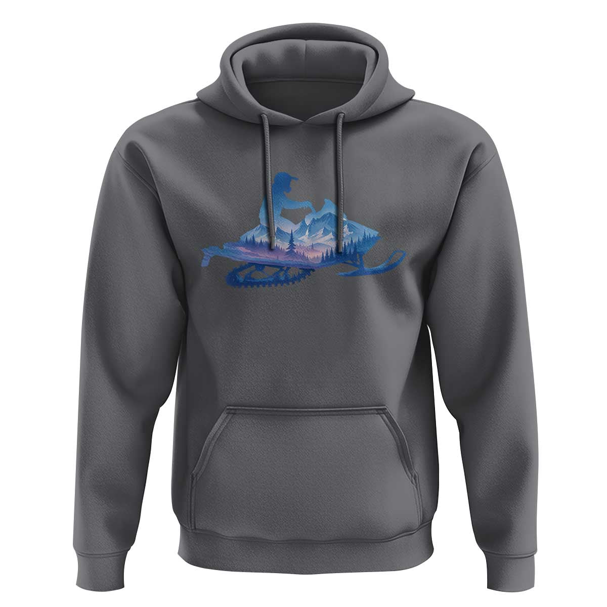 Snowmobile Snow Mountain Forest Snowmobiling Winter Sport Hoodie - Wonder Print Shop