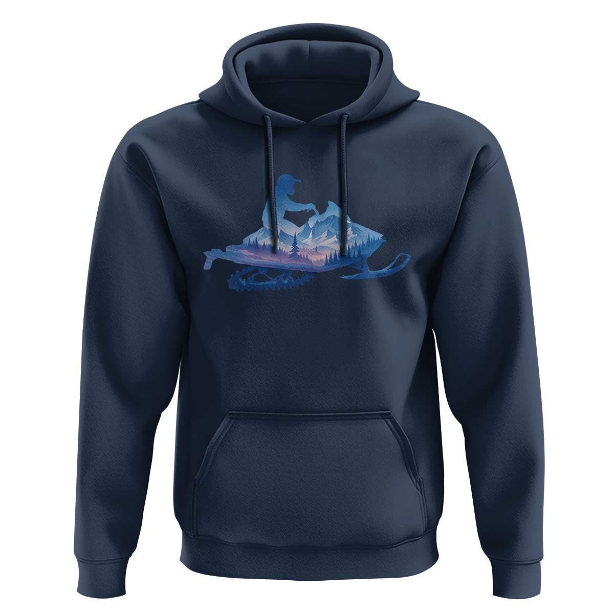 Snowmobile Snow Mountain Forest Snowmobiling Winter Sport Hoodie - Wonder Print Shop