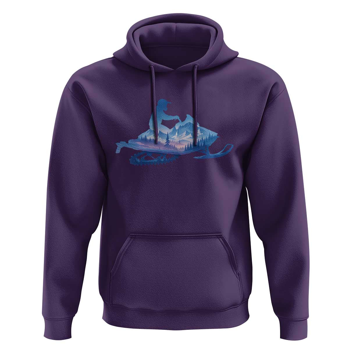 Snowmobile Snow Mountain Forest Snowmobiling Winter Sport Hoodie - Wonder Print Shop