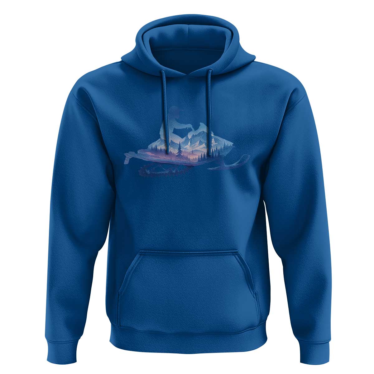 Snowmobile Snow Mountain Forest Snowmobiling Winter Sport Hoodie - Wonder Print Shop