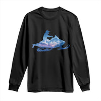 Snowmobile Snow Mountain Forest Snowmobiling Winter Sport Long Sleeve Shirt - Wonder Print Shop