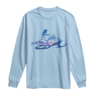 Snowmobile Snow Mountain Forest Snowmobiling Winter Sport Long Sleeve Shirt - Wonder Print Shop