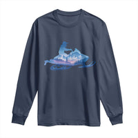 Snowmobile Snow Mountain Forest Snowmobiling Winter Sport Long Sleeve Shirt - Wonder Print Shop