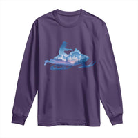 Snowmobile Snow Mountain Forest Snowmobiling Winter Sport Long Sleeve Shirt - Wonder Print Shop