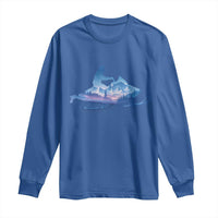 Snowmobile Snow Mountain Forest Snowmobiling Winter Sport Long Sleeve Shirt - Wonder Print Shop