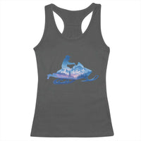 Snowmobile Snow Mountain Forest Snowmobiling Winter Sport Racerback Tank Top - Wonder Print Shop