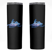 Snowmobile Snow Mountain Forest Snowmobiling Winter Sport Skinny Tumbler - Wonder Print Shop