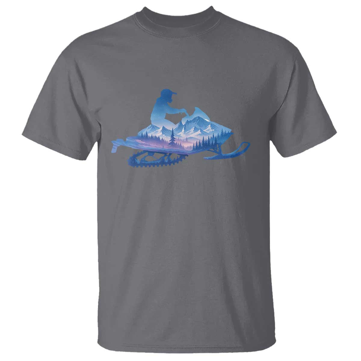 Snowmobile Snow Mountain Forest Snowmobiling Winter Sport T Shirt - Wonder Print Shop