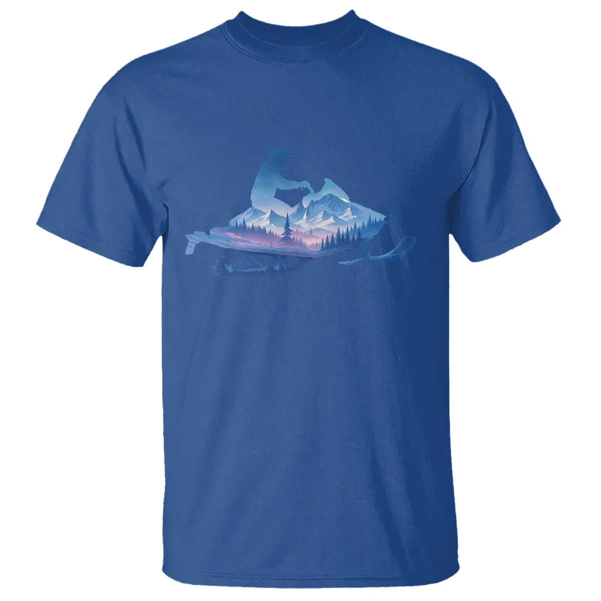Snowmobile Snow Mountain Forest Snowmobiling Winter Sport T Shirt - Wonder Print Shop