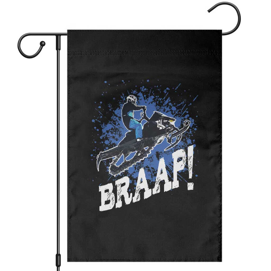 Snowmobile Braaap Garden Flag Snowcross Snow Sled Extreme Outdoor Winter Sports - Wonder Print Shop