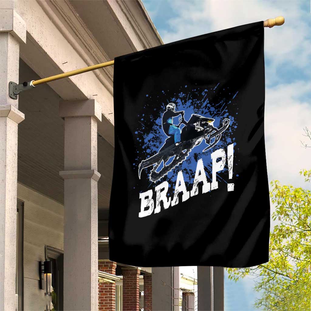 Snowmobile Braaap Garden Flag Snowcross Snow Sled Extreme Outdoor Winter Sports - Wonder Print Shop