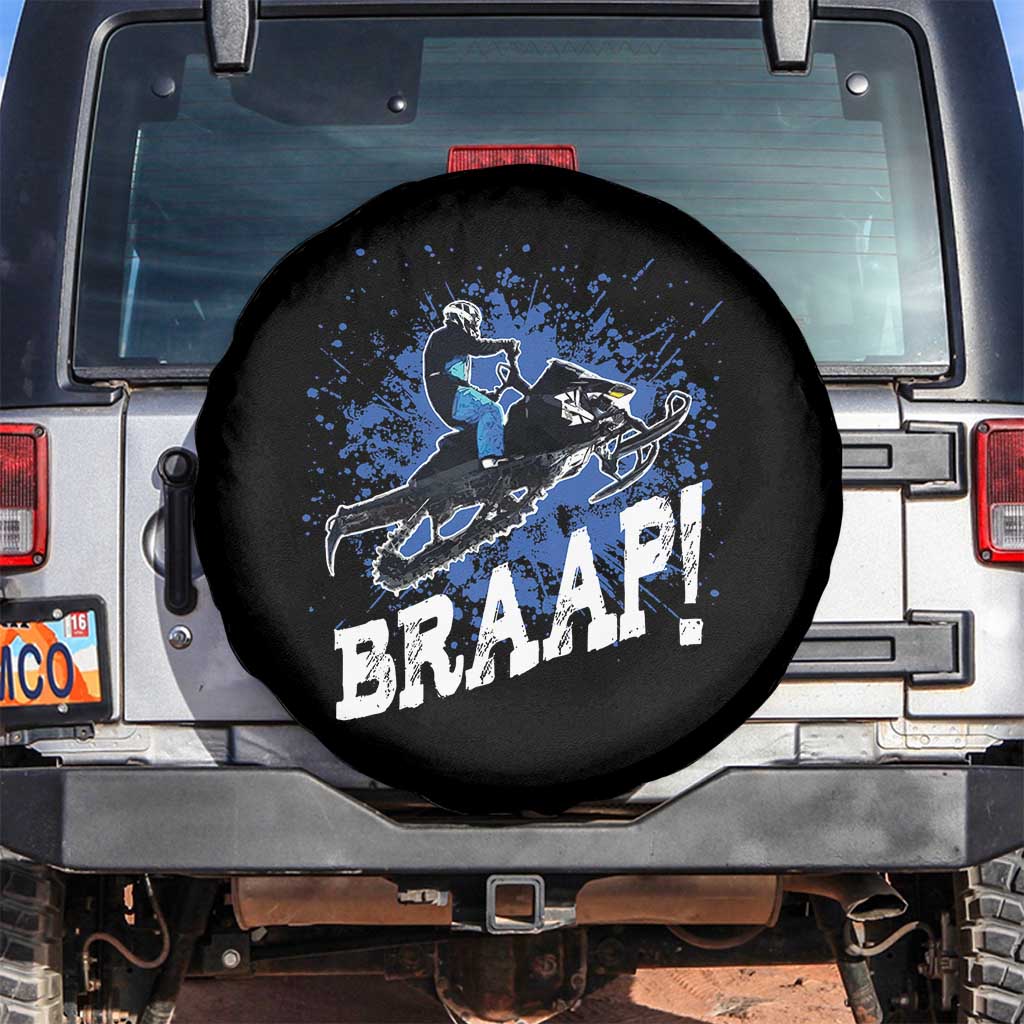 Snowmobile Braaap Spare Tire Cover Snowcross Snow Sled Extreme Outdoor Winter Sports - Wonder Print Shop