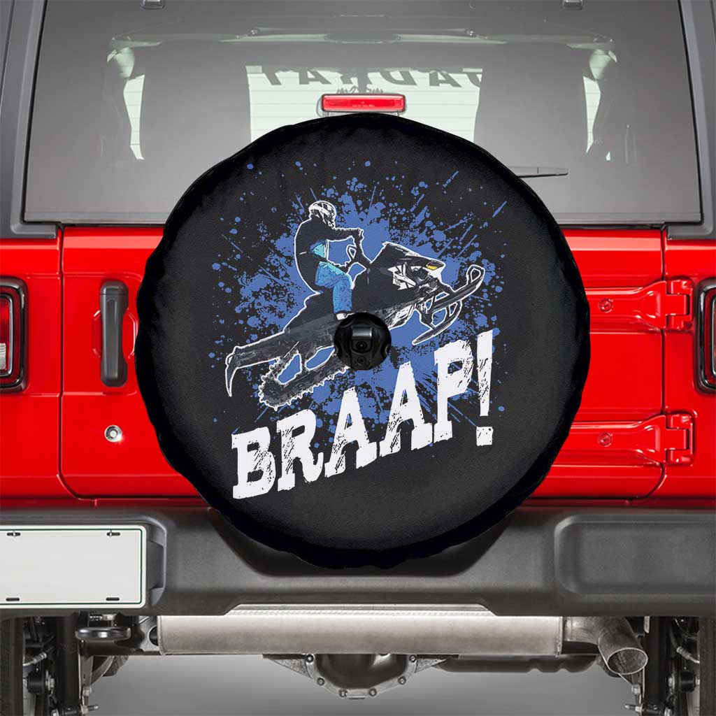 Snowmobile Braaap Spare Tire Cover Snowcross Snow Sled Extreme Outdoor Winter Sports - Wonder Print Shop