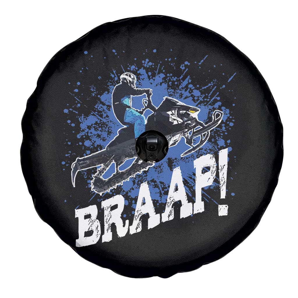 Snowmobile Braaap Spare Tire Cover Snowcross Snow Sled Extreme Outdoor Winter Sports - Wonder Print Shop