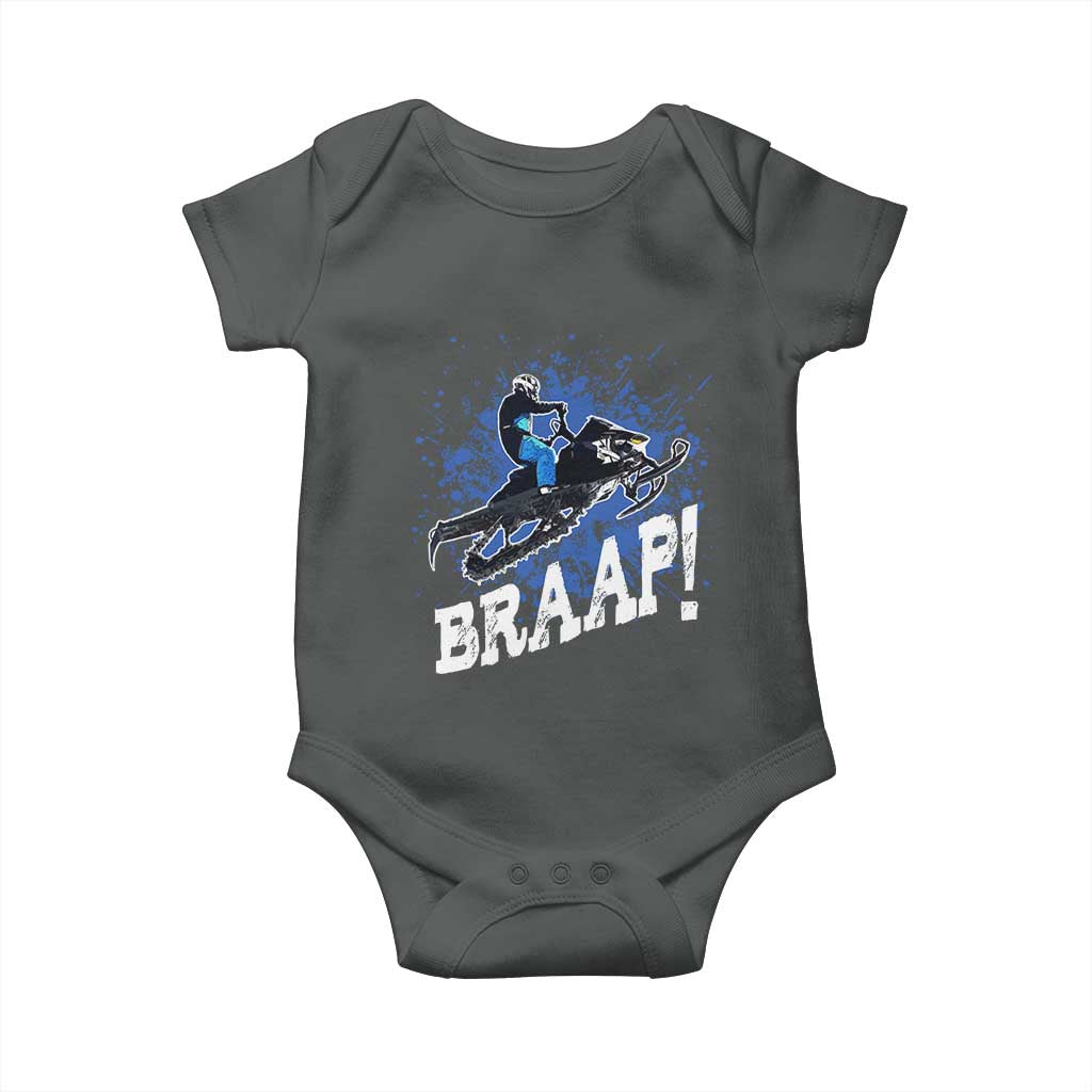 Snowmobile Braaap Baby Onesie Snowcross Snow Sled Extreme Outdoor Winter Sports - Wonder Print Shop