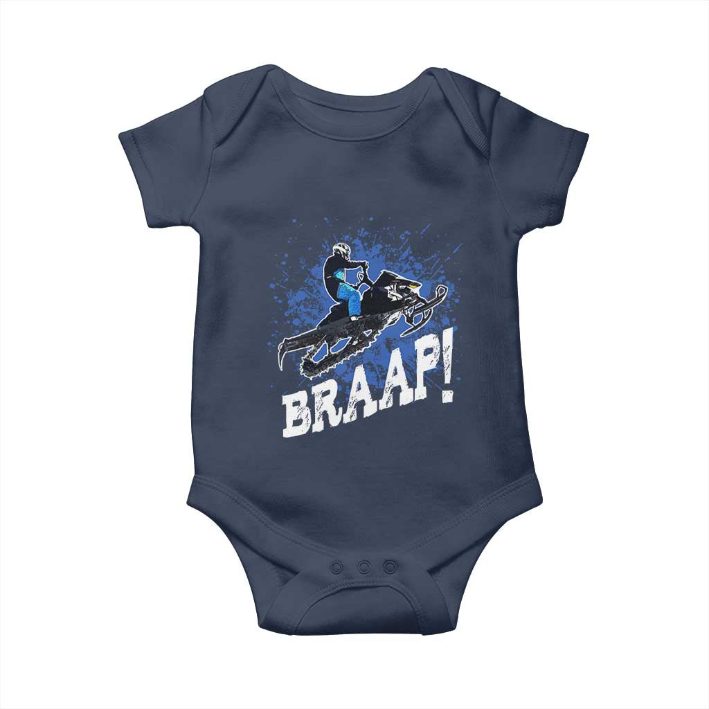Snowmobile Braaap Baby Onesie Snowcross Snow Sled Extreme Outdoor Winter Sports - Wonder Print Shop