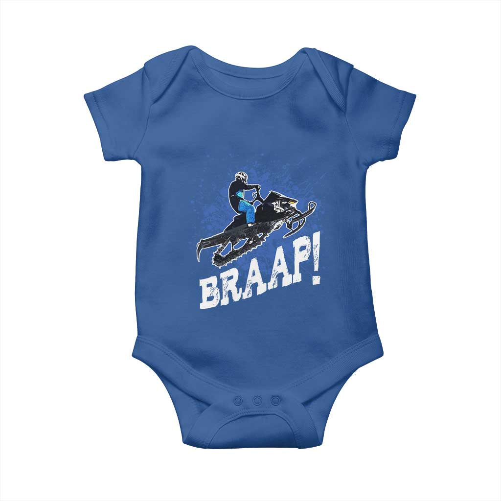 Snowmobile Braaap Baby Onesie Snowcross Snow Sled Extreme Outdoor Winter Sports - Wonder Print Shop