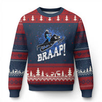 Snowmobile Braaap Ugly Christmas Sweater Snowcross Snow Sled Extreme Outdoor Winter Sports - Wonder Print Shop