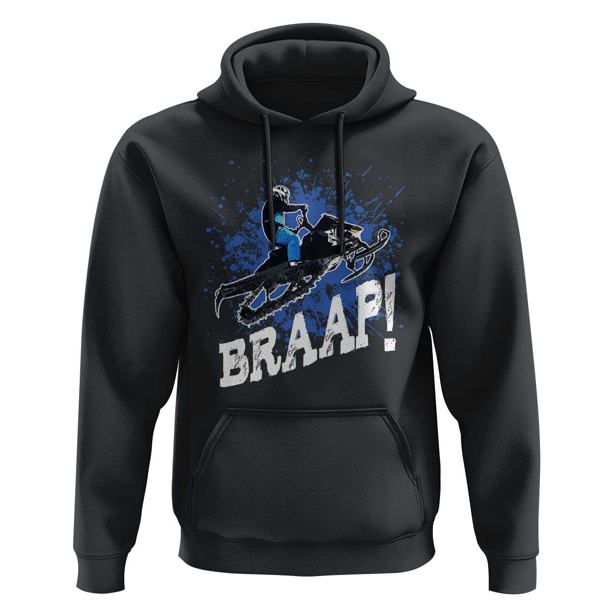 Snowmobile Braaap Hoodie Snowcross Snow Sled Extreme Outdoor Winter Sports - Wonder Print Shop