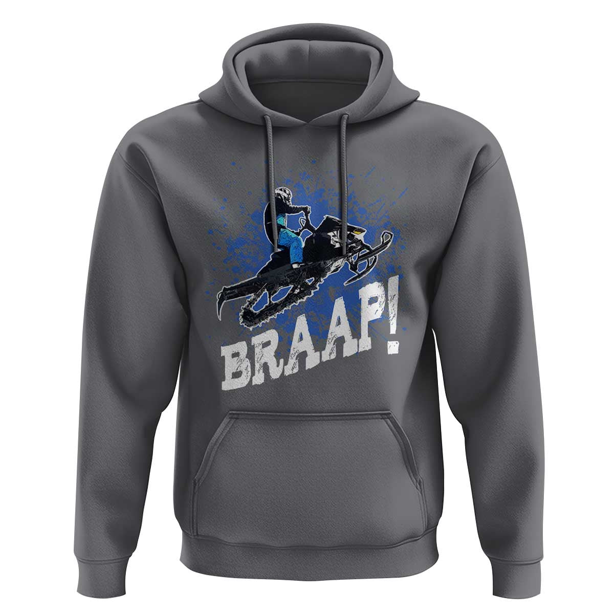 Snowmobile Braaap Hoodie Snowcross Snow Sled Extreme Outdoor Winter Sports - Wonder Print Shop