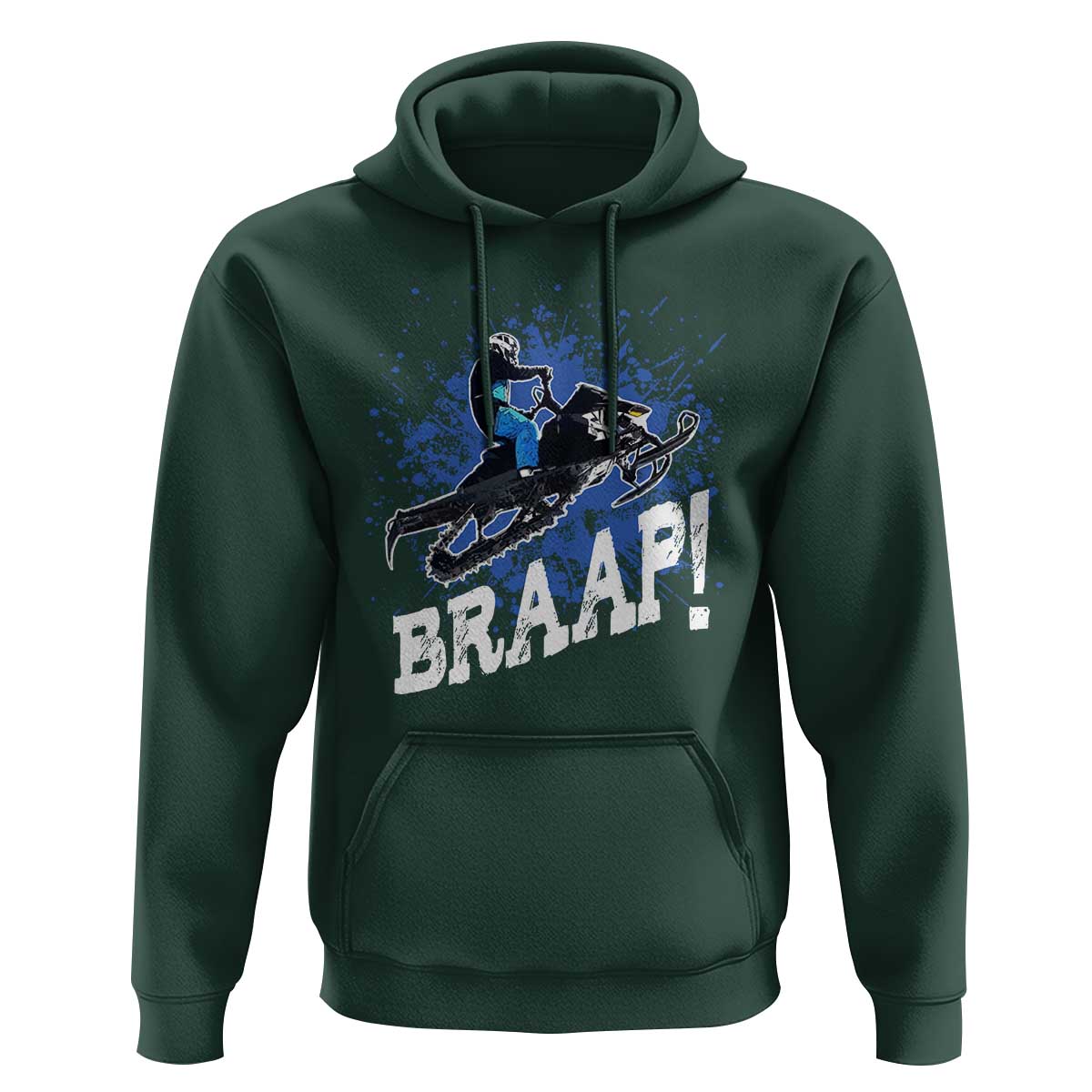 Snowmobile Braaap Hoodie Snowcross Snow Sled Extreme Outdoor Winter Sports - Wonder Print Shop