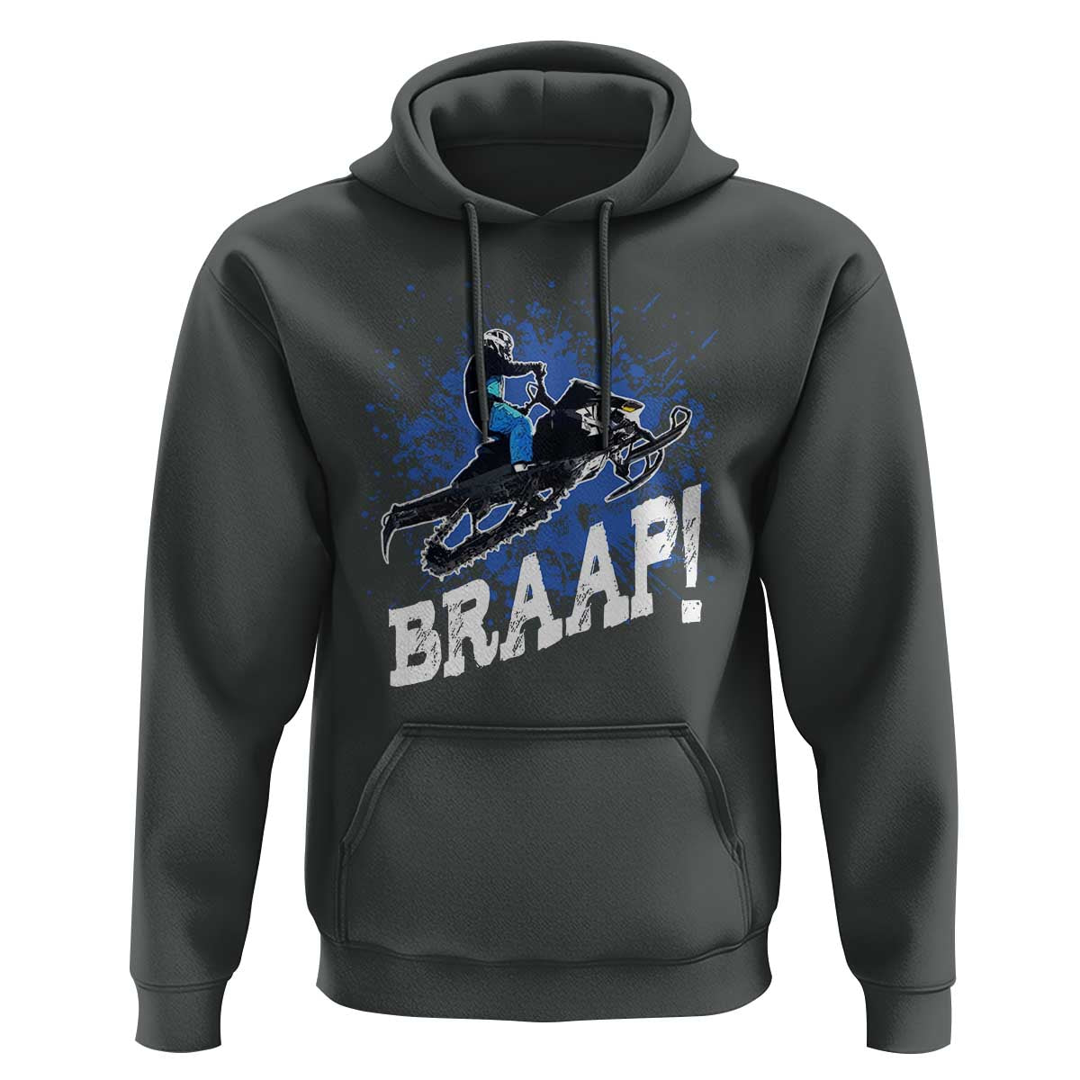 Snowmobile Braaap Hoodie Snowcross Snow Sled Extreme Outdoor Winter Sports - Wonder Print Shop
