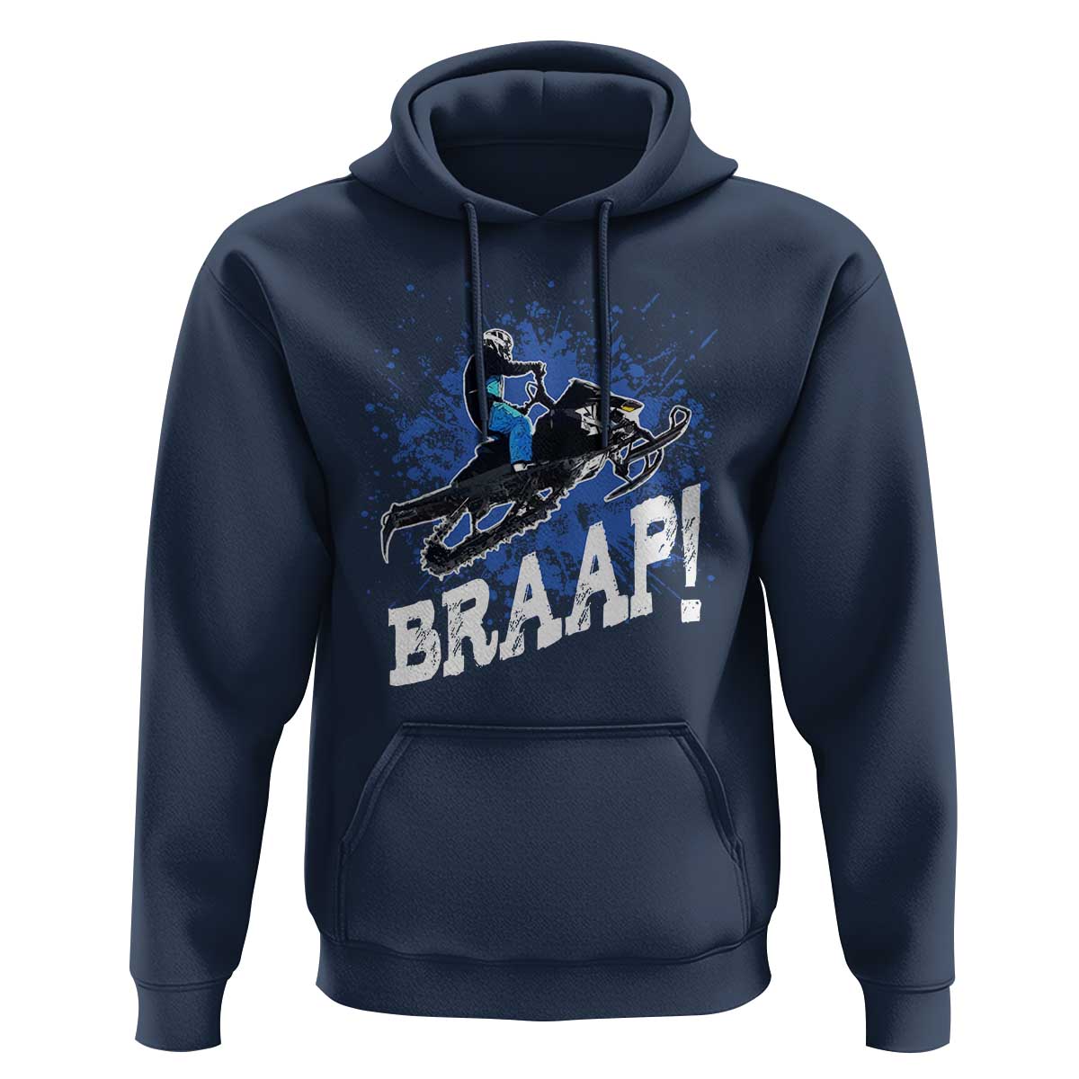 Snowmobile Braaap Hoodie Snowcross Snow Sled Extreme Outdoor Winter Sports - Wonder Print Shop