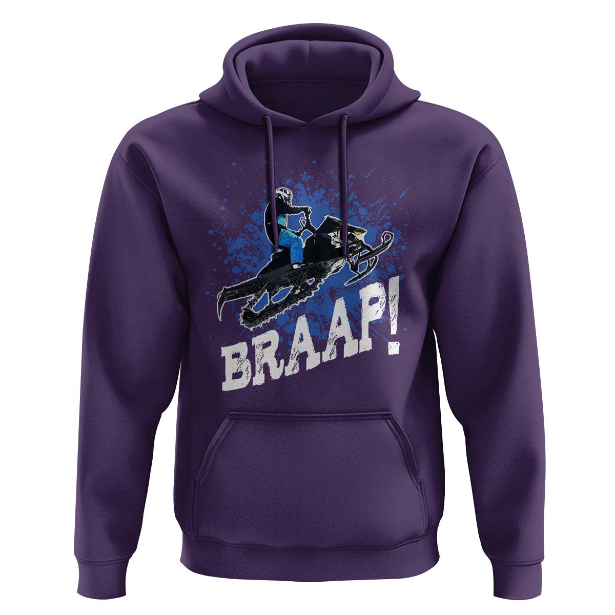 Snowmobile Braaap Hoodie Snowcross Snow Sled Extreme Outdoor Winter Sports - Wonder Print Shop