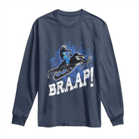Snowmobile Braaap Long Sleeve Shirt Snowcross Snow Sled Extreme Outdoor Winter Sports - Wonder Print Shop