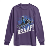 Snowmobile Braaap Long Sleeve Shirt Snowcross Snow Sled Extreme Outdoor Winter Sports - Wonder Print Shop