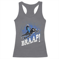Snowmobile Braaap Racerback Tank Top Snowcross Snow Sled Extreme Outdoor Winter Sports - Wonder Print Shop