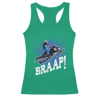 Snowmobile Braaap Racerback Tank Top Snowcross Snow Sled Extreme Outdoor Winter Sports - Wonder Print Shop