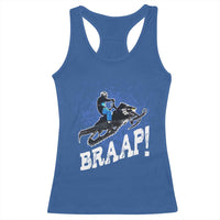 Snowmobile Braaap Racerback Tank Top Snowcross Snow Sled Extreme Outdoor Winter Sports - Wonder Print Shop