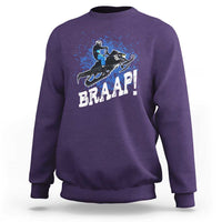 Snowmobile Braaap Sweatshirt Snowcross Snow Sled Extreme Outdoor Winter Sports - Wonder Print Shop