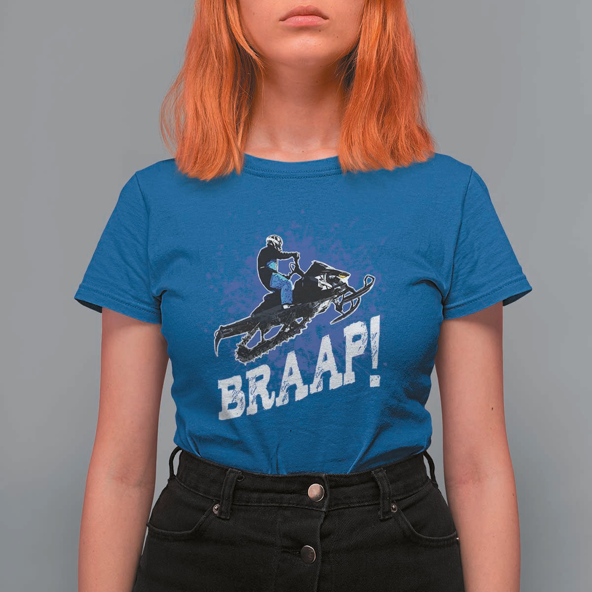 Snowmobile Braaap T Shirt For Women Snowcross Snow Sled Extreme Outdoor Winter Sports - Wonder Print Shop