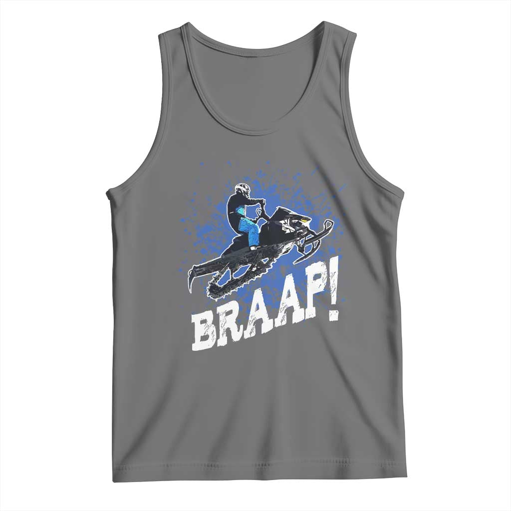 Snowmobile Braaap Tank Top Snowcross Snow Sled Extreme Outdoor Winter Sports - Wonder Print Shop